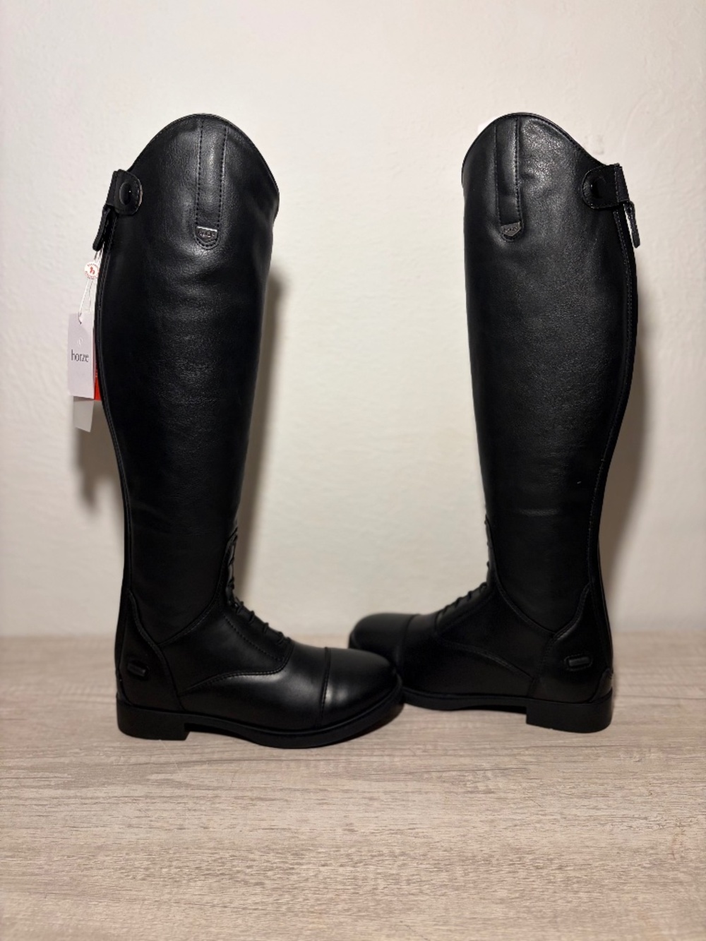 Horze Rover Tall Field Riding Boots Black Size 37 US 6.5 Women's